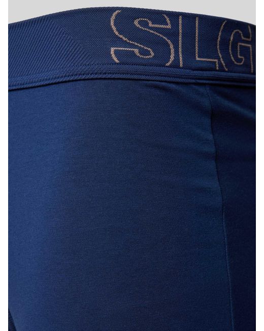 SLG Boxershort Met Elastische Band Met Label in het Blue voor heren