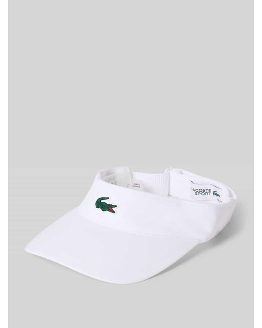 Lacoste White Visor Cap mit Logo-Patch