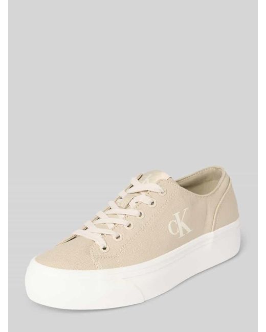 Calvin Klein Natural Chunky Sneaker mit Logo-Print Modell 'VULC'