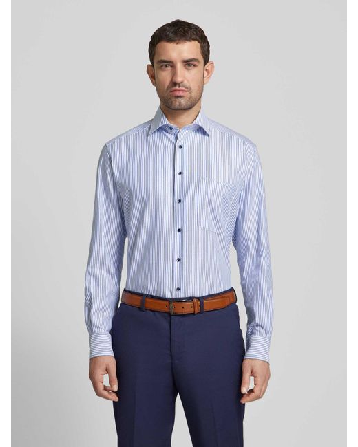 Eterna Comfort Fit Business-Hemd mit Kentkragen in Blue für Herren
