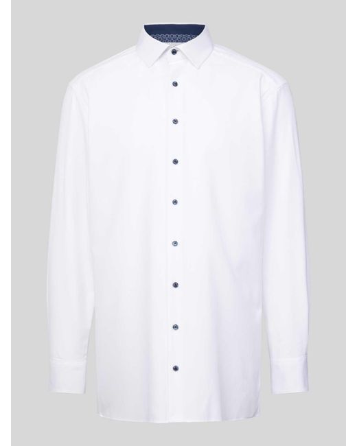 Olymp Modern Fit Zakelijk Overhemd Met Structuurmotief in het White voor heren
