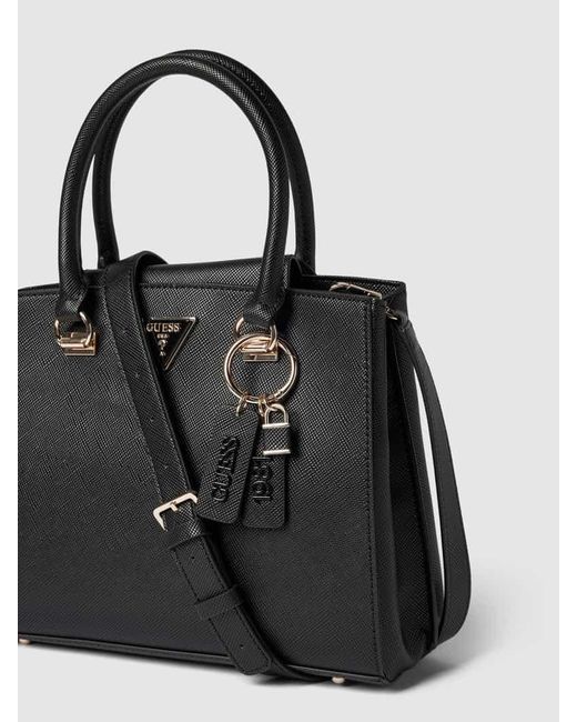 Guess Handtasche mit Applikation Modell 'NOELLE' in black