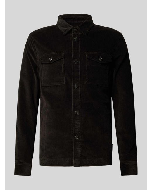 Barbour Regular Fit Ribcordoverhemd Van Katoenmix in het Black voor heren