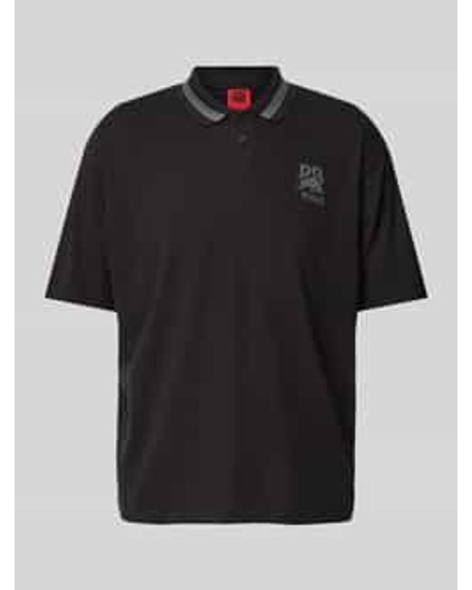 HUGO Poloshirt Met Labelprint in het Black voor heren