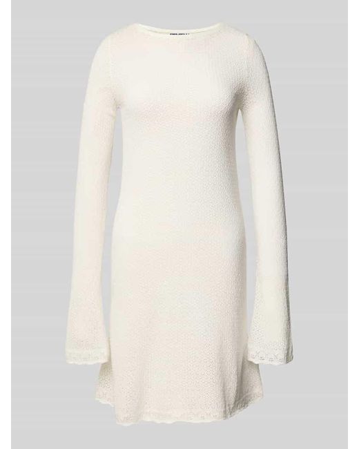 Review Natural Strickkleid mit Rundhalsausschnitt