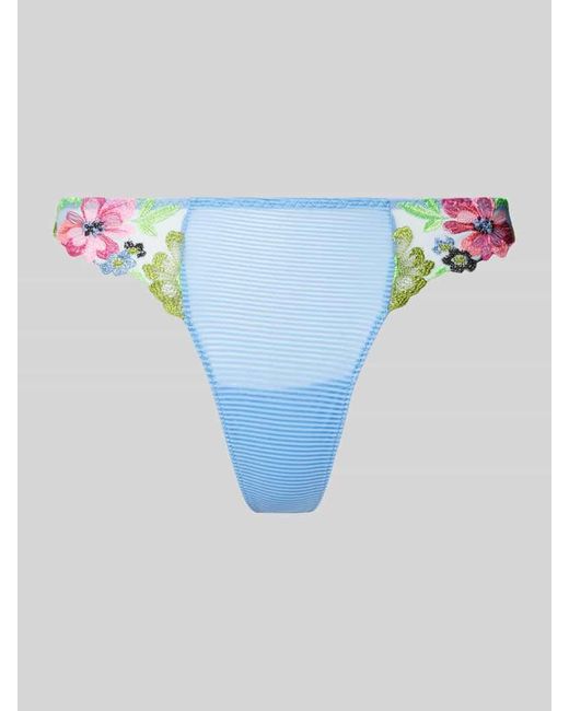 Marie Jo Blue String Mit Spitzenbesatz Modell 'Odilly'