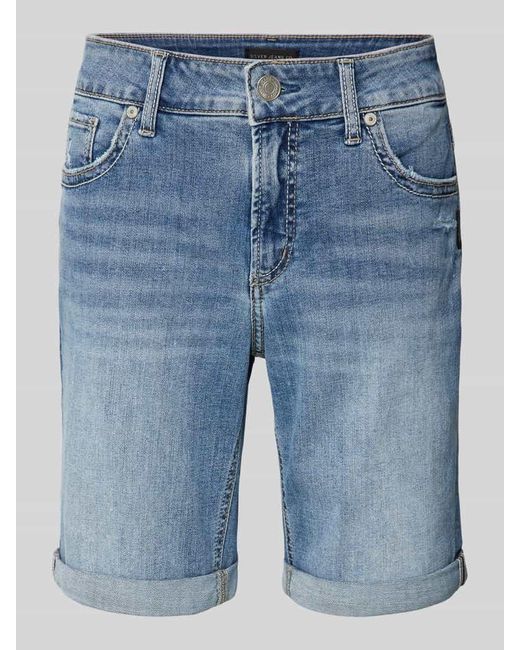 Silver Jeans Co. Blue Regular Fit Jeansshorts im Destroyed-Look Modell 'Elyse'