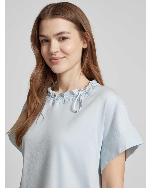 Marc Cain T-shirt Met Steekzak in het Blue
