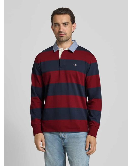 Gant Sweatshirt mit gerippten Ärmelabschlüssen in Red für Herren