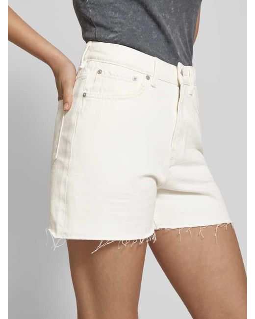 Tom Tailor White Mom Fit Jeansshorts im 5-Pocket-Design