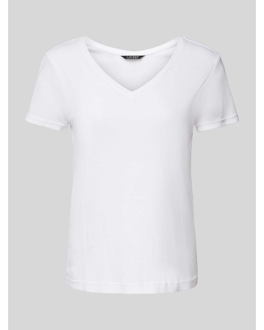 Ralph Lauren T-Shirt Met V-Hals in het White