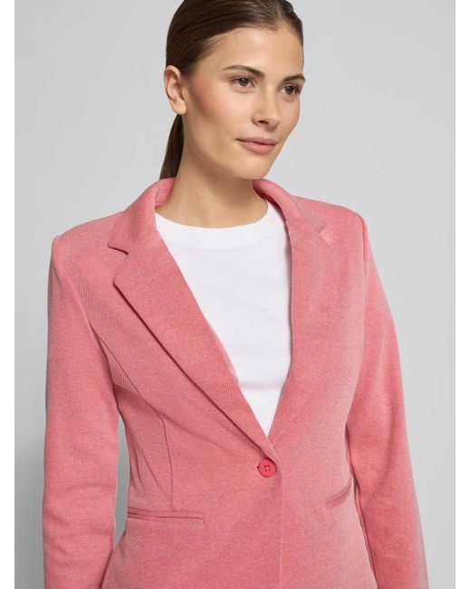 Ichi Regular Fit Blazer Met Reverskraag Model 'Kate' in het Pink