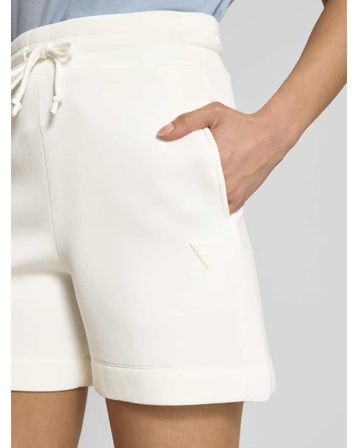 Guess White Shorts Mit Elastischem Bund Modell 'Elly'
