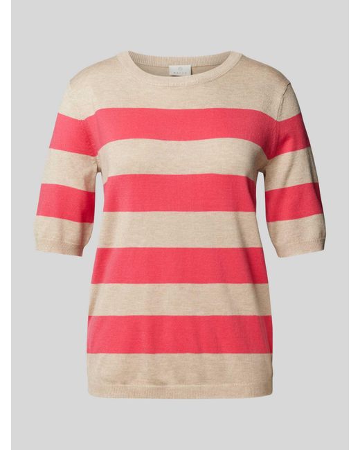 Kaffe Gebreide Pullover Met 1/2-mouwen in het Pink
