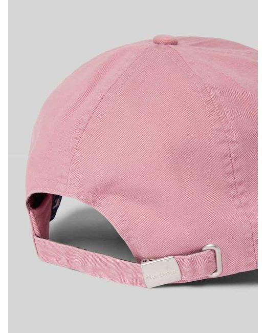 Barbour Basecap aus reiner Baumwolle Modell 'CASCADE' in Pink für Herren