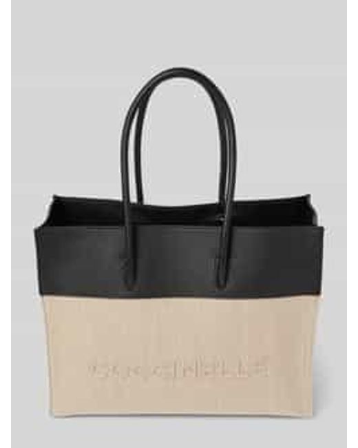 Coccinelle Shopper Met Labelstitching in het Black