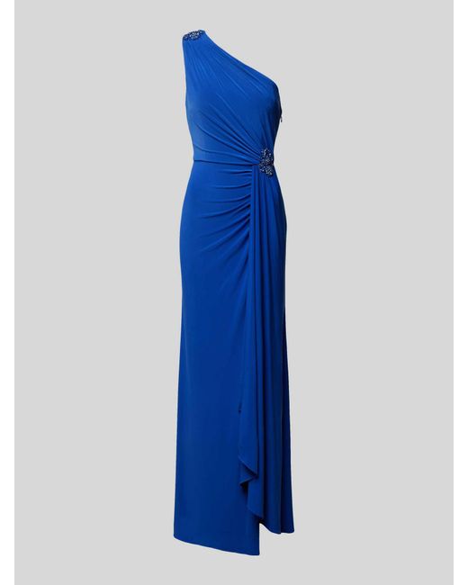 Adrianna Papell Blue Abendkleid mit One-Shoulder-Träger