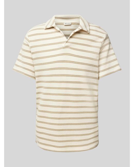 Only & Sons Regular Fit Poloshirt Met Structuurmotief in het Natural voor heren