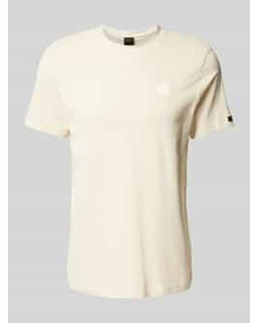 PME LEGEND T-shirt Met Labelpatch in het Natural voor heren