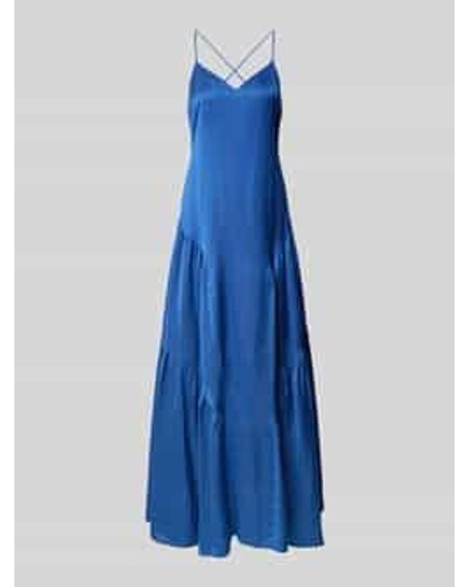 Ralph Lauren Avondjurk Met Hartvormige Hals, Model 'Vithya' in het Blue