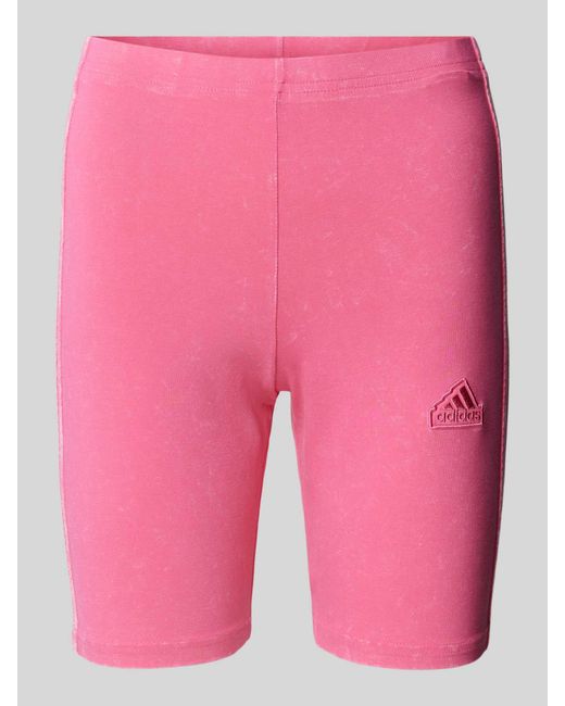 Adidas Pink Shorts mit Label-Stitching