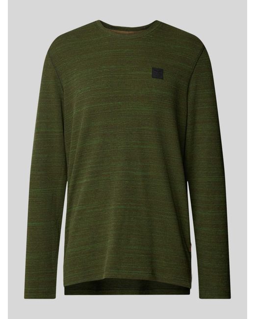 PME LEGEND Shirt Met Lange Mouwen En Geribde Ronde Hals in het Green voor heren