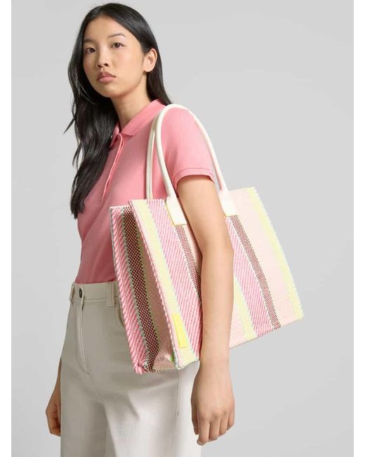 SEIDENFELT Pink Handtasche mit Strukturmuster Modell 'HULU'
