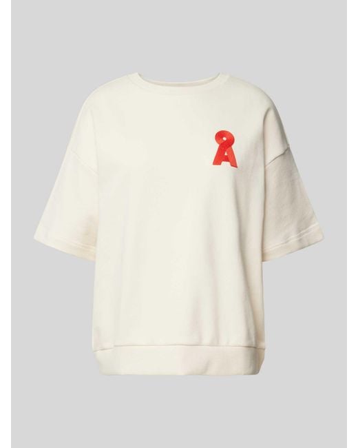 ARMEDANGELS Sweatshirt Met Labelprint in het White