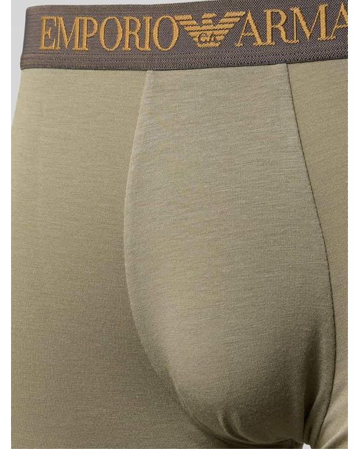 Emporio Armani Boxershorts mit elastischem Logo-Bund im 2er-Pack in Green für Herren
