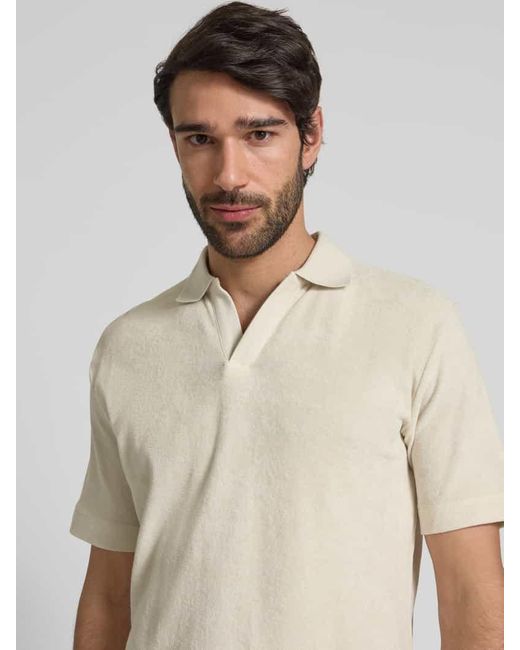 Marc O' Polo Regular Fit Poloshirt aus Baumwoll-Frottee in Natural für Herren