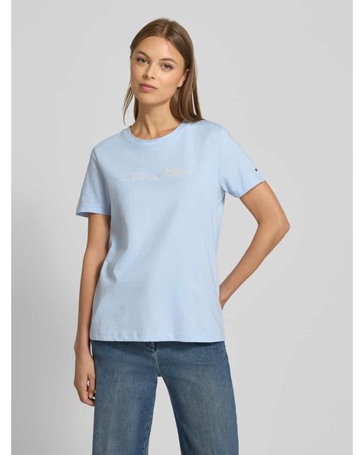 Tommy Hilfiger Blue Regular Fit T-Shirt aus reiner Baumwolle