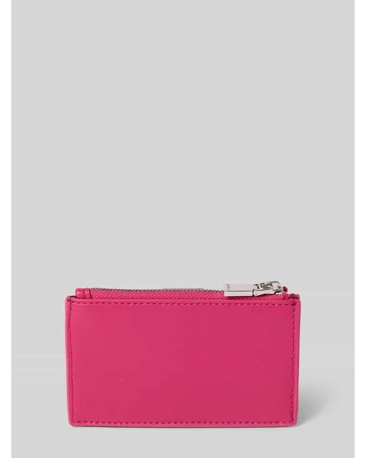 HUGO Pink Portemonnaie mit Label-Applikation Modell 'Mel'