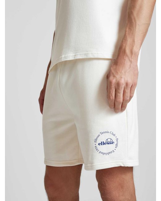 Ellesse Shorts mit elastischem Bund Modell 'FONTANZA' in Natural für Herren
