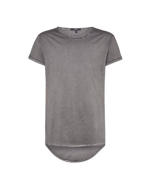 Tigha Vokuhila T-Shirt im Washed Out Look in Gray für Herren