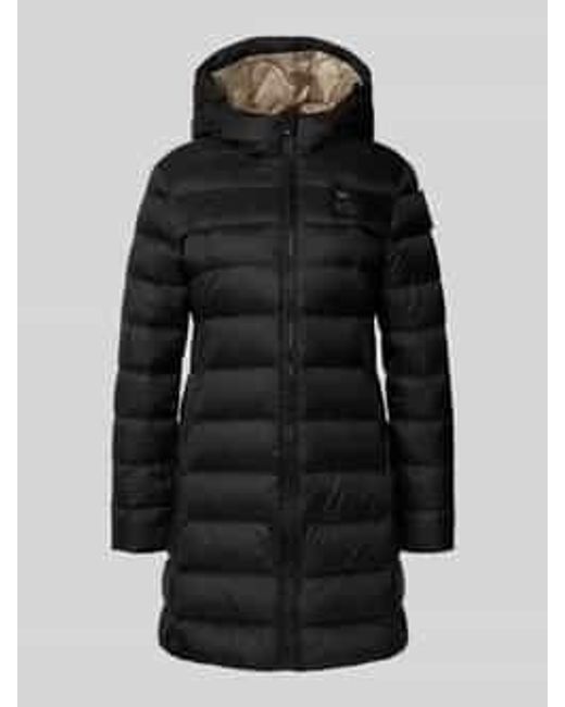 Blauer Usa Lange Donsjas Met Capuchon, Model 'Agnes' in het Black