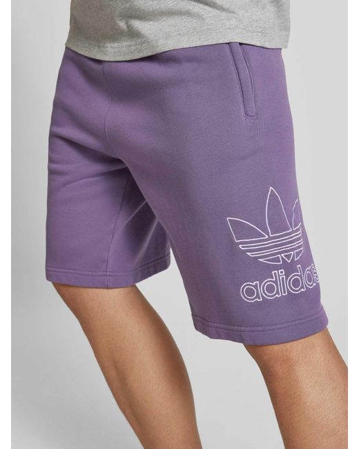 Adidas Originals Sweatshorts in het Purple voor heren
