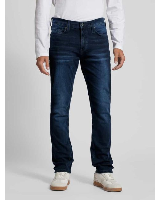 Mustang Jeans mit Label-Patch Modell 'Vegas' in Blue für Herren