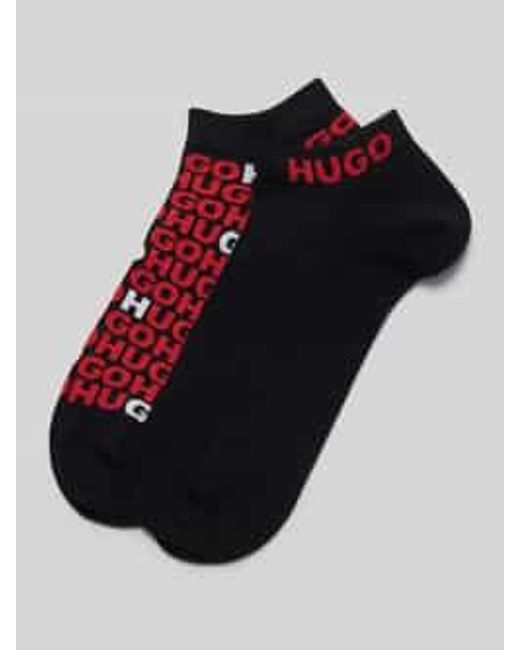 HUGO Sneakersokken Met Labeldetail in het Red voor heren