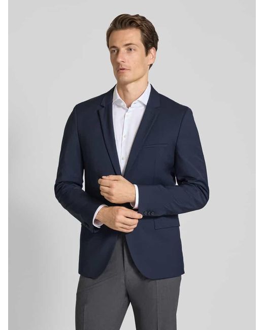 HUGO Super Slim Fit Anzugsakko aus Schurwoll-Mix Modell 'ARTIM204X' in Blue für Herren