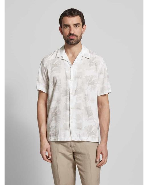 SELECTED Freizeithemd mit Knopfleiste in White für Herren