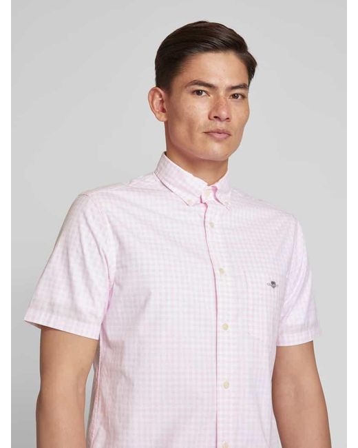 Gant Freizeithemd mit Button-Down-Kragen in Pink für Herren