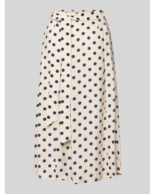 Freequent Midirok Van Viscosemix Met Strikriem Model 'Alma' in het White