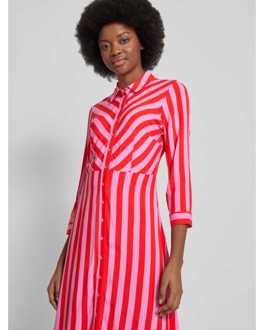 Y.A.S Maxi-jurk Met Knoopsluiting in het Red