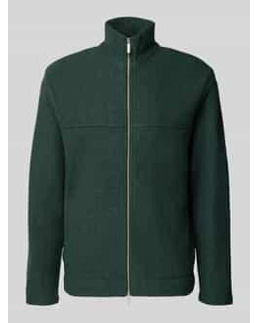 SELECTED Regular Fit Cardigan Van Zuivere Wollen Bouclé, Model 'Nealy' in het Green voor heren