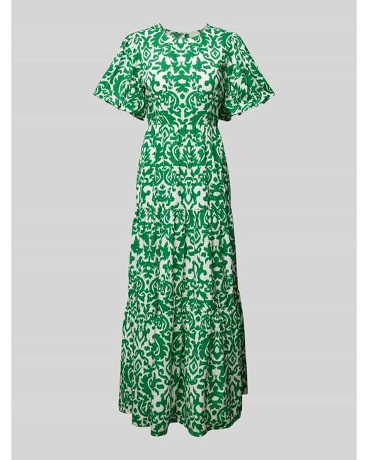 Y.A.S Maxikleid Mit Allover-Muster Modell 'Greena'