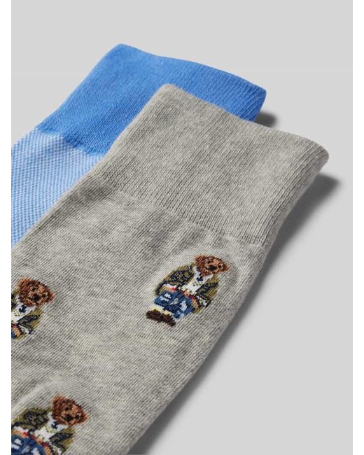 Polo Ralph Lauren Socken mit Logo-Stitching im 2er-Pack in Blue für Herren