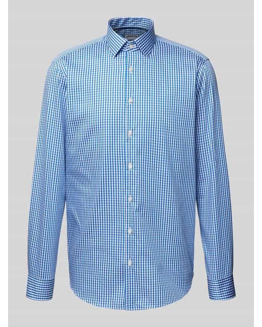 Jake*s Regular Fit Business-Hemd Mit Kentkragen in Blue für Herren