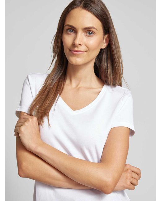 Ralph Lauren T-Shirt Met V-Hals in het White