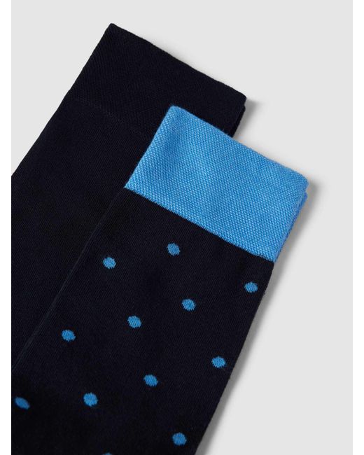 Christian Berg Men Socken mit Label-Detail im 2er-Pack in Blue für Herren