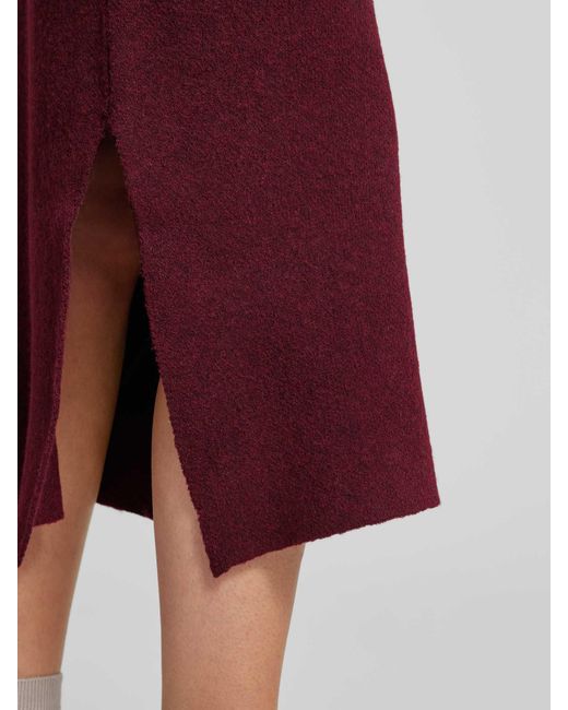 Vero Moda Gebreide Midirok Met Loopsplit, Model 'Whitney' in het Red